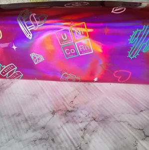 Unicorn holographic pencil makeup case bag pouch